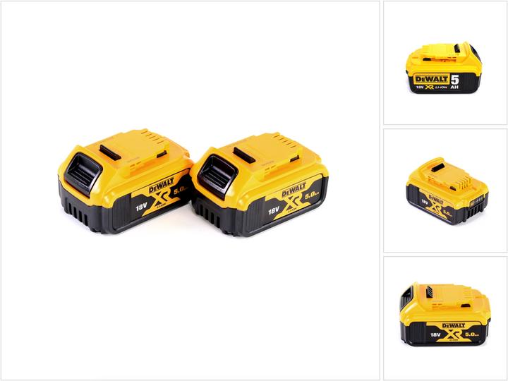 2x Dewalt DCB 184 18 Volt - 5 Ah Li-Ion Einschubakku