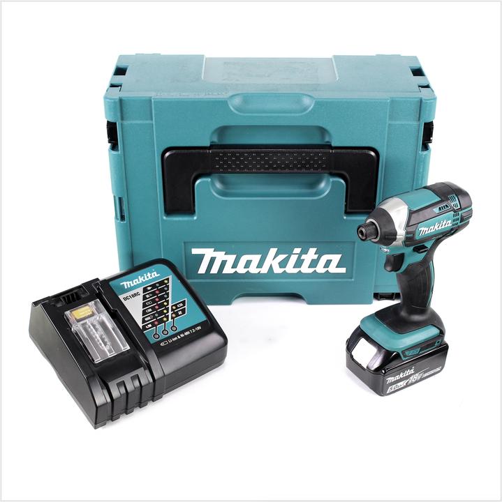 Productafbeelding Makita DTD 152 RT1J Accu-slagmoersleutel 18V 165Nm + 1x accu 5,0Ah + snellader in Makpac 2