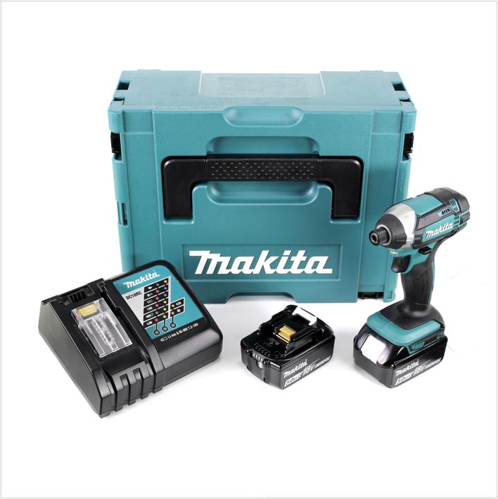 Productafbeelding Makita DTD 152 RTJ Accu-slagmoersleutel 18V 165Nm + 2x accu's 5,0Ah + snellader in Makpac 2