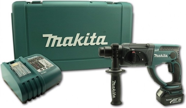 Actual product image Makita BHR 202 Battery combi hammer 18V 2,0J SDS Plus in case - 3Ah battery, charger (Rechargeable battery operated)