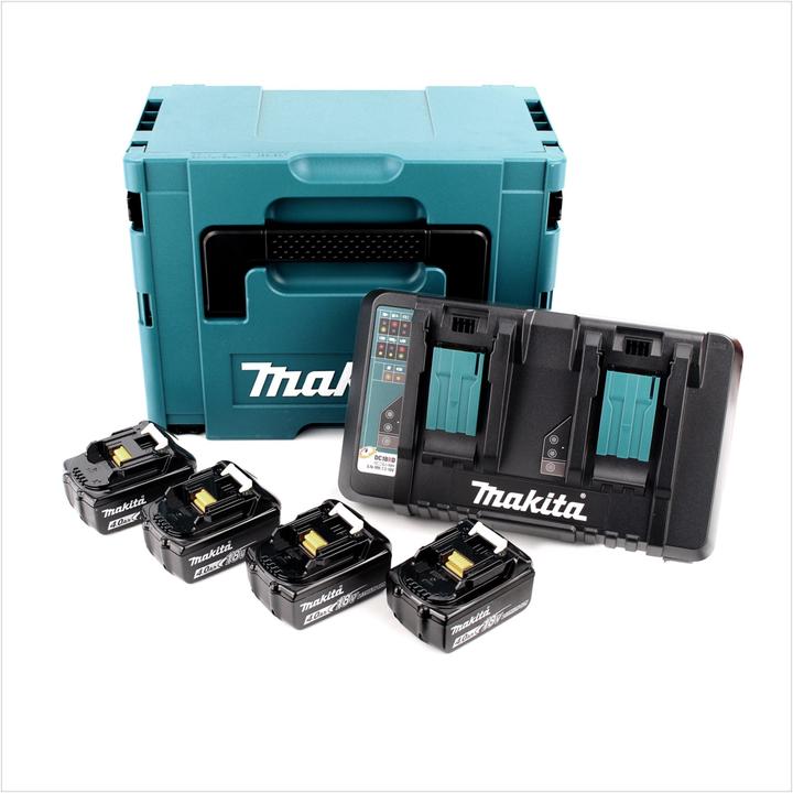 Actual product image Makita Power Source Kit 18V with 4x BL1840B battery 4.0Ah + DC18RD dual charger + Makpac (18 V)
