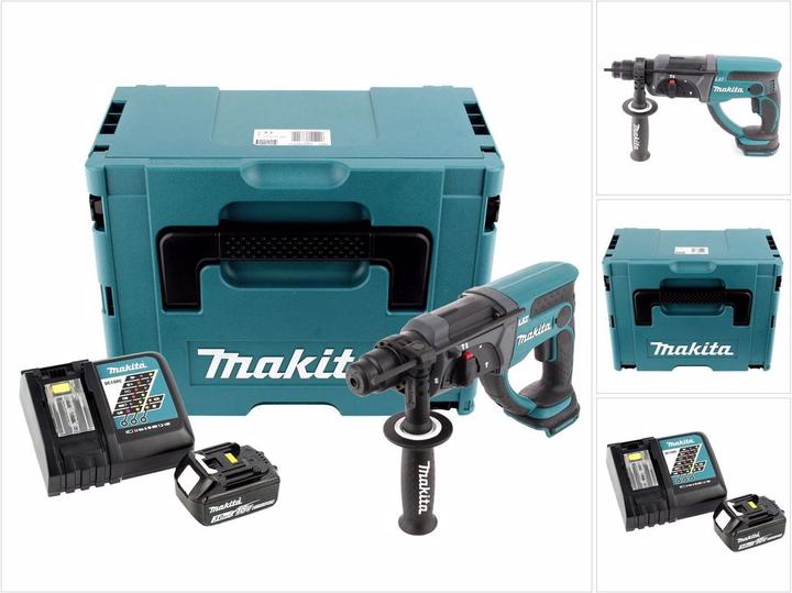 Immagine prodotto Makita DHR 202 RF1J 18V Tassellatore SDS-Plus a batteria in valigetta Makpac + 1x Batteria 3,0 Ah +