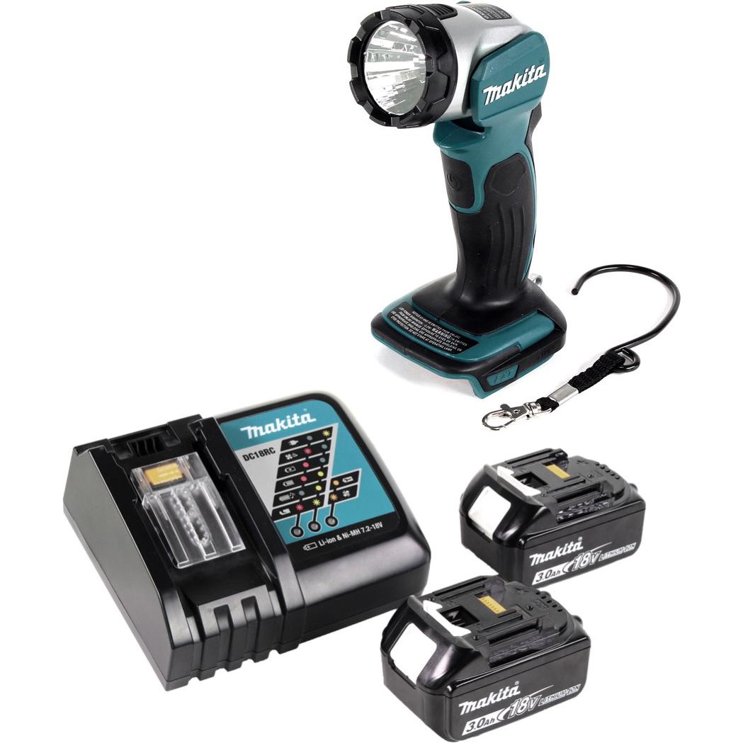 Thumbnail - Makita, Arbeitsleuchte, DML 802 RF Akku Lampe 18 V Li-Ion für 14,4 und 18 V Akku + 2 x 3,0 Ah Akku + Ladegerät (180 lm)