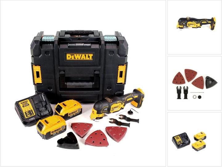 Produktbild DeWalt DCS 355 M2 Akku Oszillierer Multitool 18 V Brushless + 2x Akku 4,0 Ah + Ladegerät + 29 tlg. Z