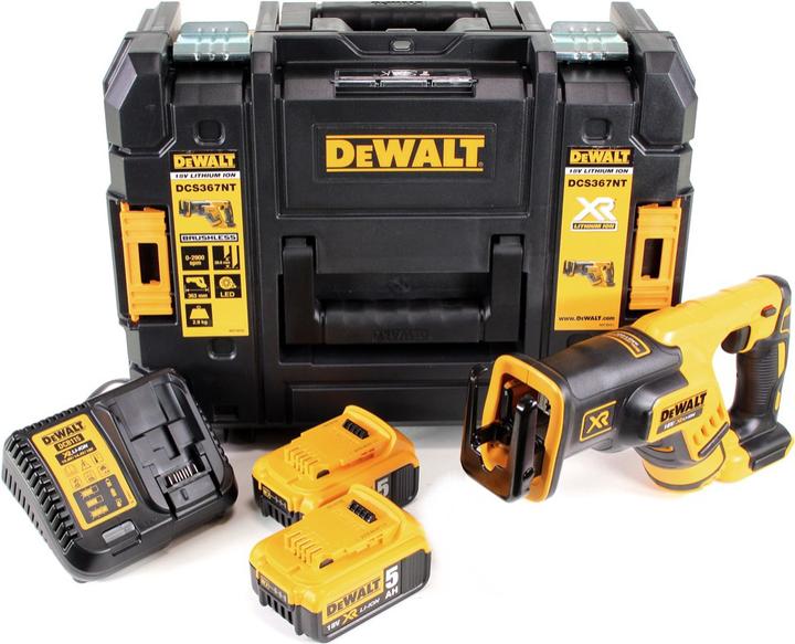 Produktbild DeWalt DCS 367 P2 Akku Reciprosäge Säbelsäge 18V Brushless + 2x Akku 5,0Ah + Ladegerät + TSTAK