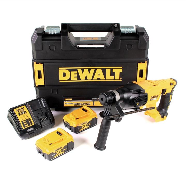 Actual product image DeWalt DCH 133 P2 Battery combi hammer 18V 2,6J SDS plus Brushless + 2x battery 5,0Ah + charger + TSTAK