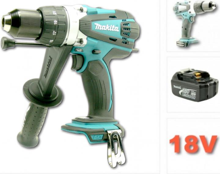 Produktbild Makita DHP 458 F1 Akku Schlagbohrschrauber 18V 91Nm + 1x 3,0 Ah Akku (Akkubetrieb)