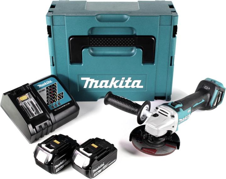 Immagine prodotto Makita Smerigliatrice angolare a batteria DGA 511 RFJ 18V 125mm Brushless + 2x batteria 3,0Ah + caricatore (125 mm)