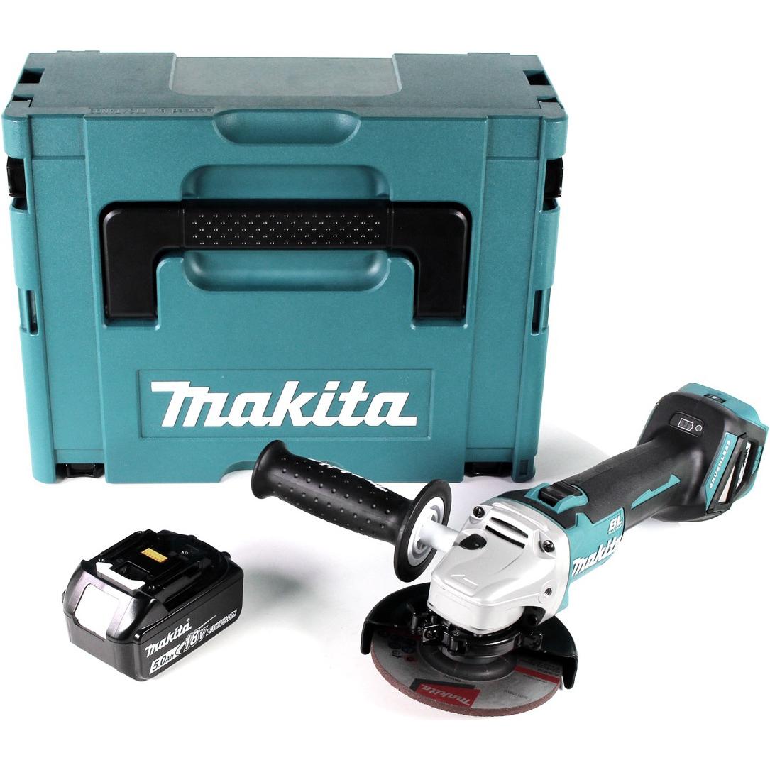 Thumbnail - Makita, Winkelschleifer, DGA 511 T1J Akku Winkelschleifer 18V 125mm Brushless + 1x Akku 5,0Ah + Makpac - ohne Ladegerä (...