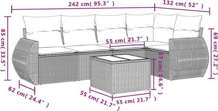 Actual product image vidaXL Garden lounge set