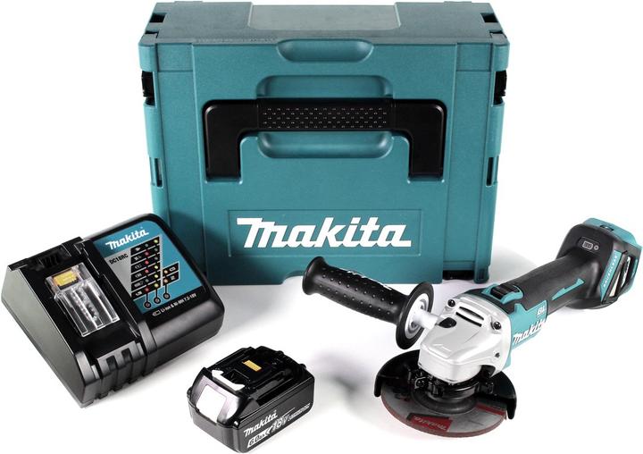 Produktbild Makita DGA 511 RG1J Akku Winkelschleifer 18V 125mm Brushless + 1x Akku 6,0Ah + Ladegerät + Makpac (125 mm)