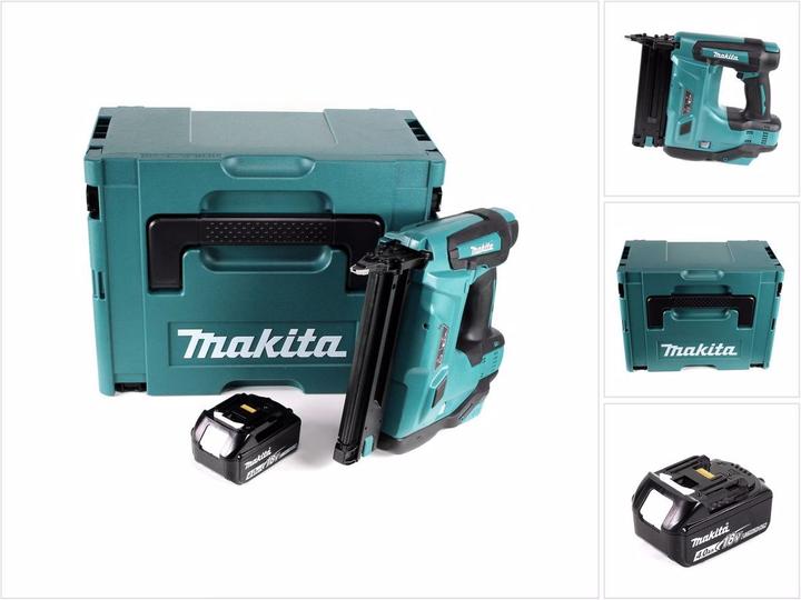 Produktbild Makita DBN 500 M1J Akku Stauchkopfnagler 15-50 mm 90° 18 V mit 1x 4,0 Ah Akku im MakPac - ohne Ladeg