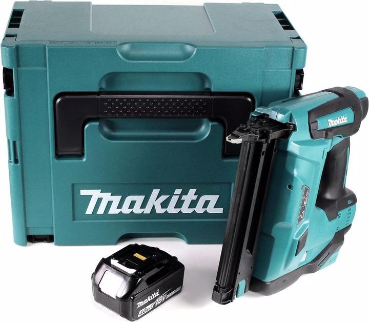Produktbild Makita DBN 500 M1J Akku Stauchkopfnagler 15-50 mm 90° 18 V mit 1x 4,0 Ah Akku im MakPac - ohne Ladeg