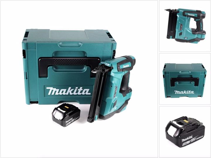 Produktbild Makita DBN 500 T1J Akku Stauchkopfnagler 15-50 mm 90° 18 V mit 1x 5,0 Ah Akku im MakPac - ohne Ladeg