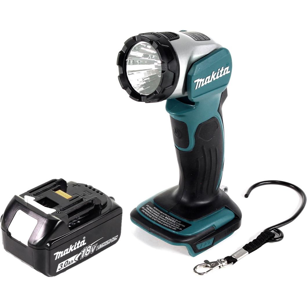 Makita, Arbeitsleuchte, DML 802 F1 Akku Lampe 18 V Li-Ion für 14,4 und 18 V Akku + 1 x 3,0 Ah Akku - ohne Ladegerät (180...