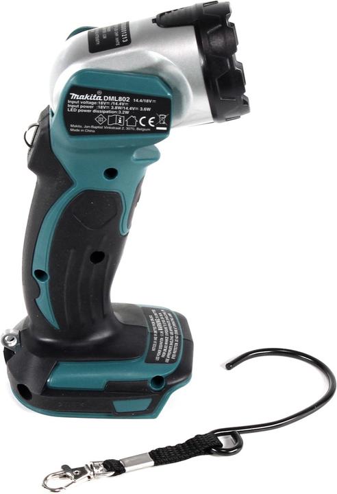 Actual product image Makita DML 802 F1 Battery lamp 18 V Li-Ion for 14,4 and 18 V battery + 1 x 3,0 Ah battery - without charger (180 lm)
