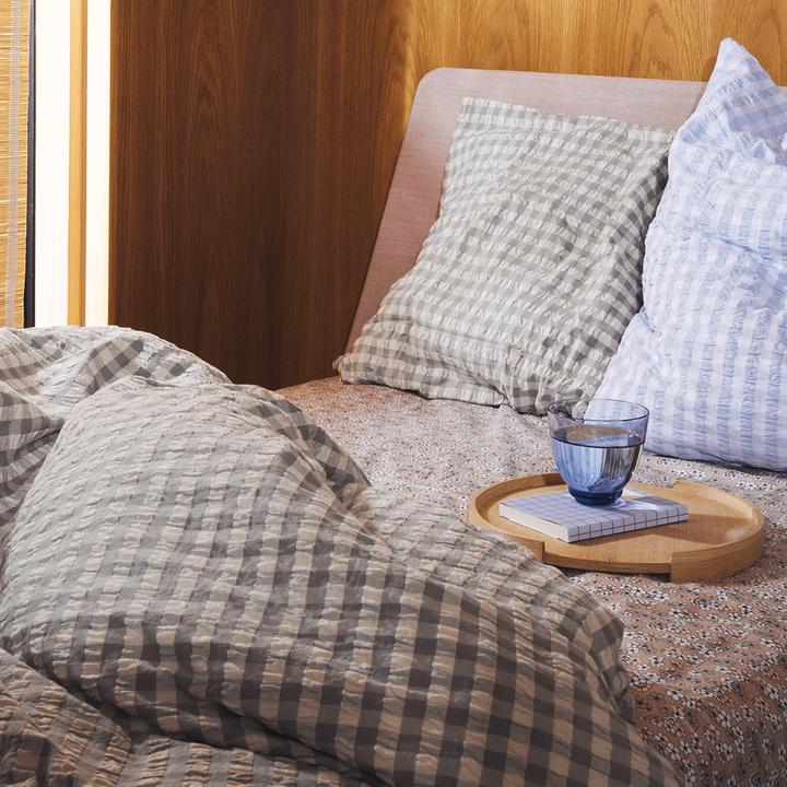 Produktbild Juna B 200 x L 220 cm - Økologisk bomuld - Grå/birk (Bettwäsche Set, 200 x 220 cm)