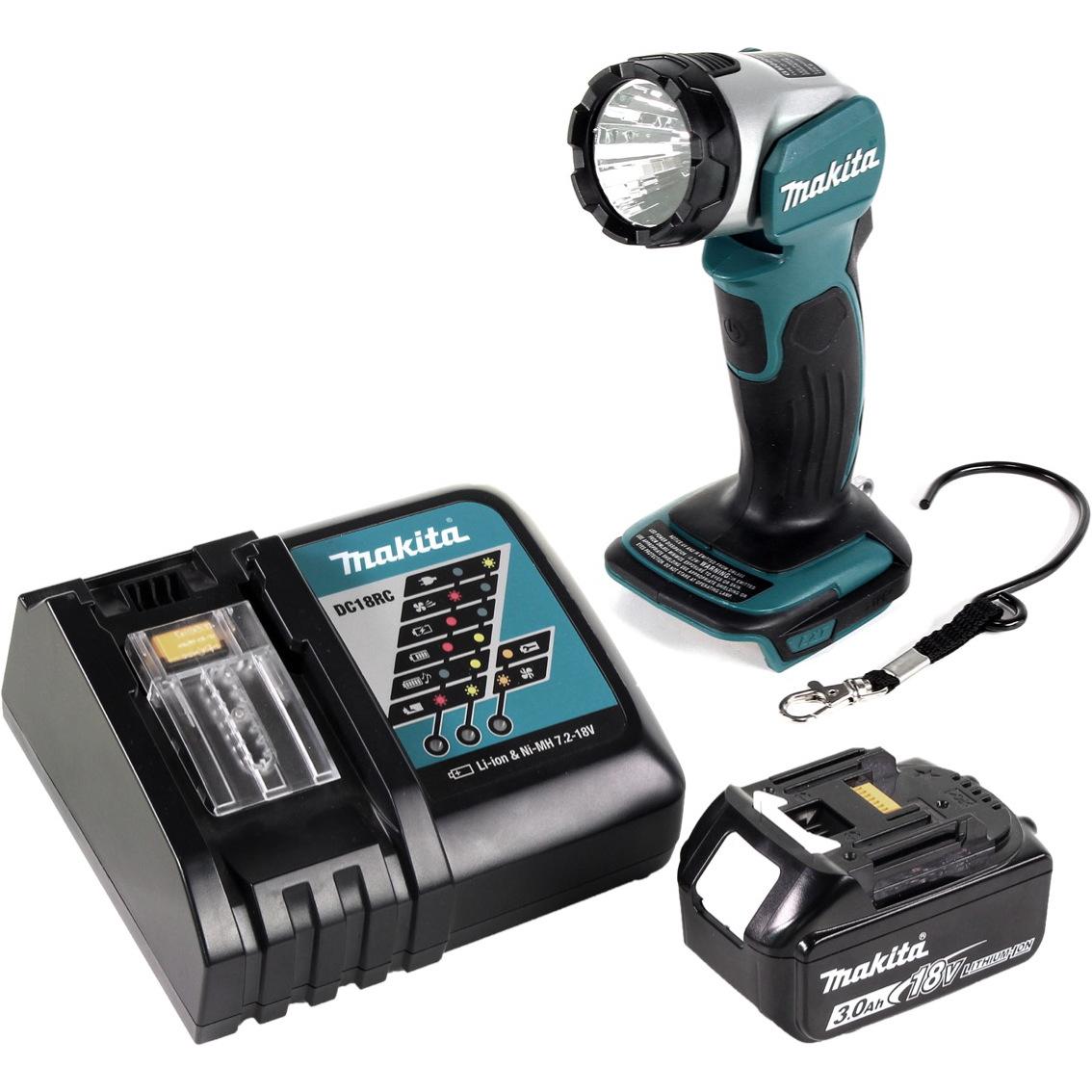 Thumbnail - Makita, Arbeitsleuchte, DML 802 RF1 Akku Lampe 18 V Li-Ion für 14,4 und 18 V Akku + 1 x 3,0 Ah Akku + Ladegerät (180 lm)