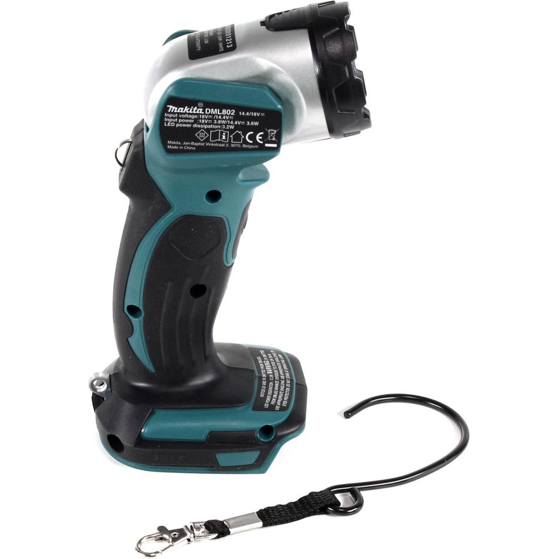 Makita, Arbeitsleuchte, DML 802 RF1 Akku Lampe 18 V Li-Ion für 14,4 und 18 V Akku + 1 x 3,0 Ah Akku + Ladegerät (180 lm)
