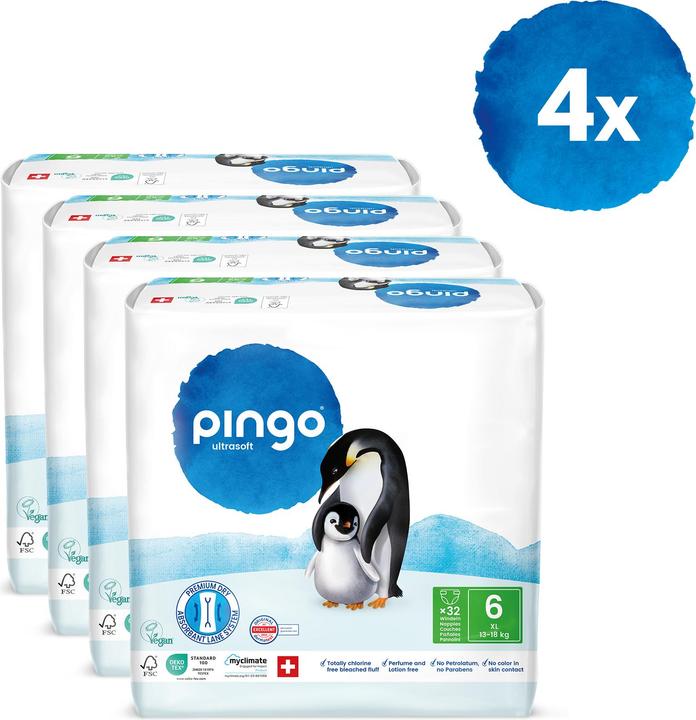 Immagine prodotto Pingo Ökowindeln (Dimensione 6, Box mezzo mese, 128 pz.)