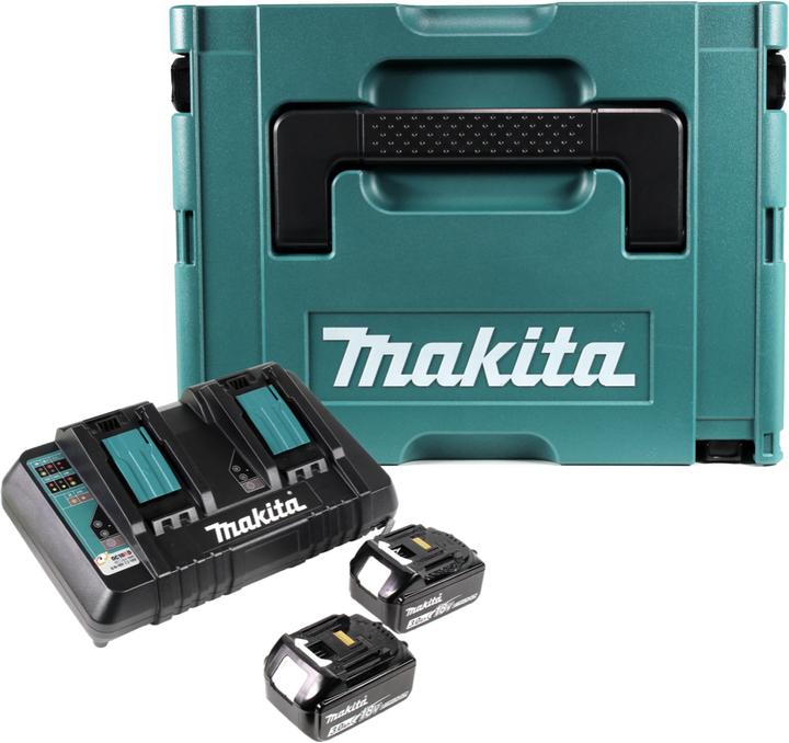 Produktbild Makita Power Source Kit mit 2x BL1830B Akku 3,0Ah + DC18RD Doppelladegerät + Makpac (18 V)