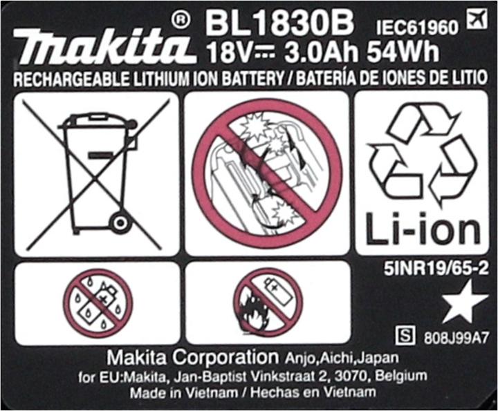 Actual product image Makita Power Source Kit with 4x BL1830B battery 3.0Ah + DC18RD dual charger + Makpac (18 V)