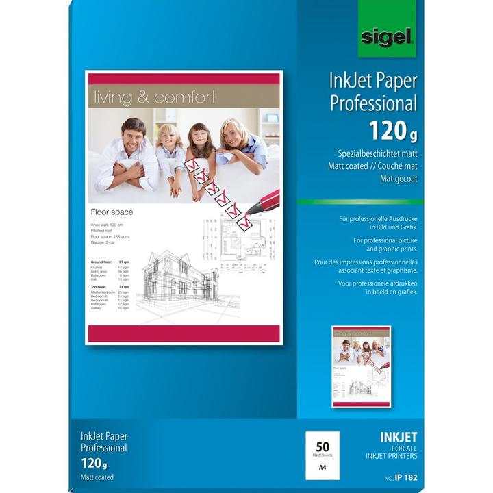 Produktbild Sigel Inkjet Professional (A4, 50 Blätter, 120 g/m²)