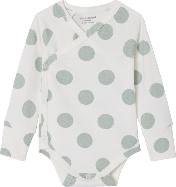 Actual product image Vertbaudet Bio-Kollektion: 5er-Pack mitwachsende Baby Wickelbodys, Langarm (62)