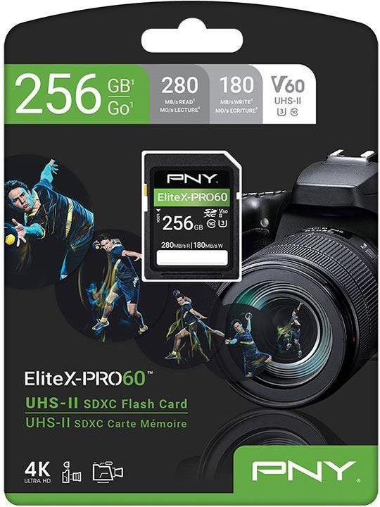 Actual product image PNY Elite X-Pro 60 (256 GB, microSDXC, U3, UHS-II)