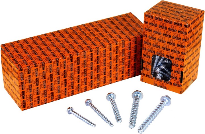 Actual product image Heco MULTI-MONTI-plus SS concrete screw 10 x 80 mm 25 pcs. SW 13 hexagon head galvanized A2K ( 48403 ) (25 Screws per piece)