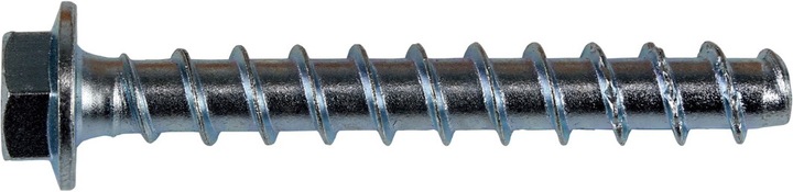 Actual product image Heco MULTI-MONTI-plus SS concrete screw 10 x 80 mm 25 pcs. SW 13 hexagon head galvanized A2K ( 48403 ) (25 Screws per piece)