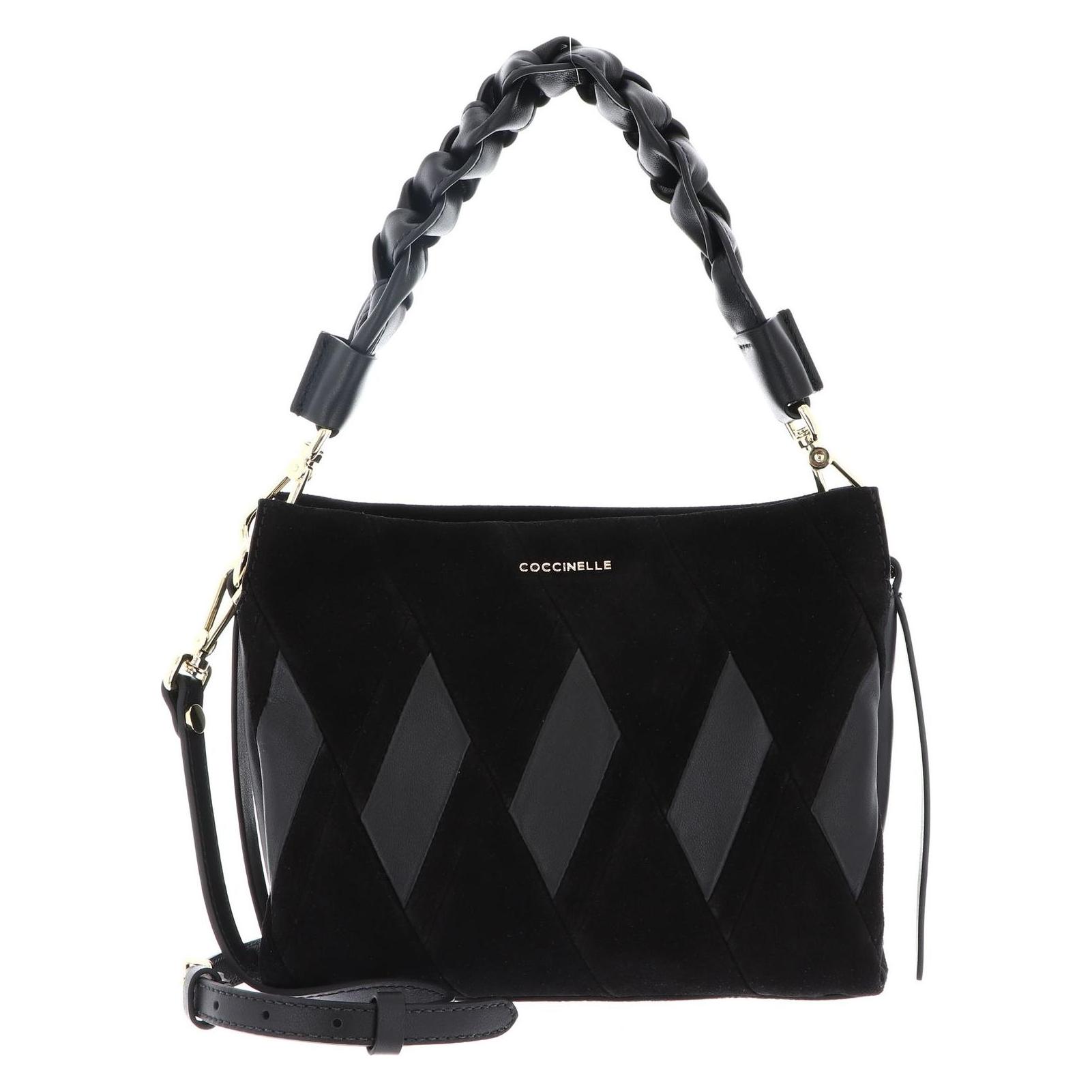 Coccinelle, Damen, Handtasche, Boheme New Geomet.Patch Handbag, Schwarz