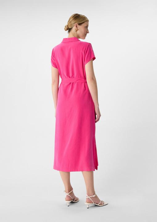 Immagine prodotto Comma Kleid Kurzärmeliges Midikleid aus Viskosemix mit V-Ausschnitt (38)