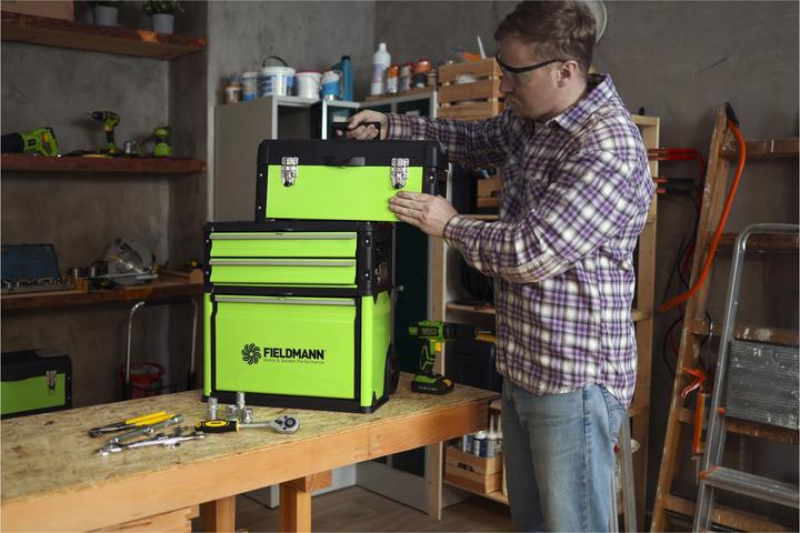 Produktbild Fieldmann Werkzeugkasten auf Rädern FDN 4150 (3 Teile)