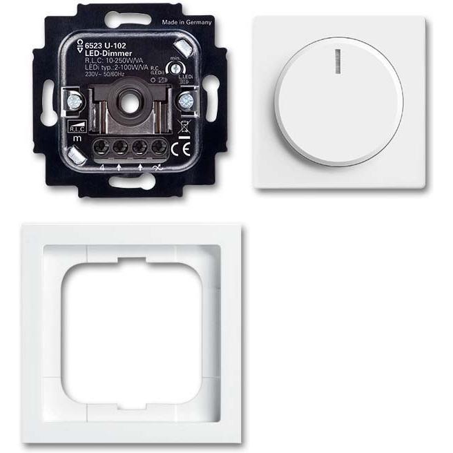 Busch-Jaeger 6523 UJ-84-102, Pulsante + Interruttore, Bianco