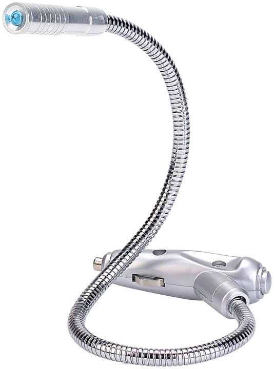 Produktbild Lunartec LED-Auto-Schwanenhals-Leselampe für den Kfz-Zigarettenanzünder