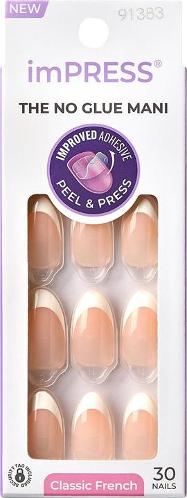 Produktbild KISS ImPress Classic French Everlasting (Kunstnägel)