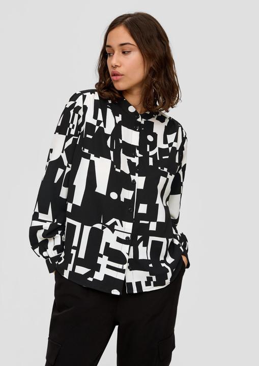 Immagine prodotto s.Oliver Hochgeschlossene Bluse mit Allover-Print (36)