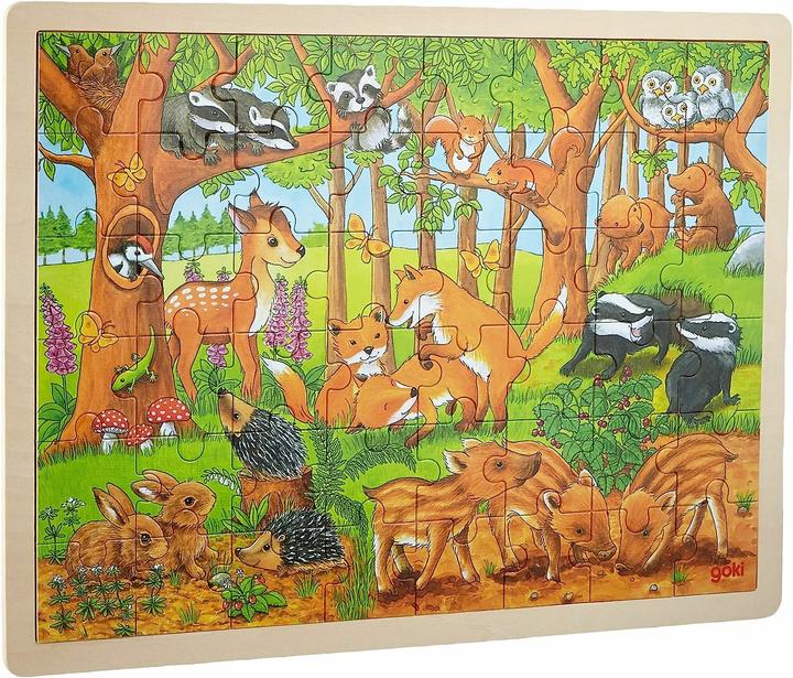 Image du produit Goki Puzzle en bois - Animaux de la forêt (48 pièces)