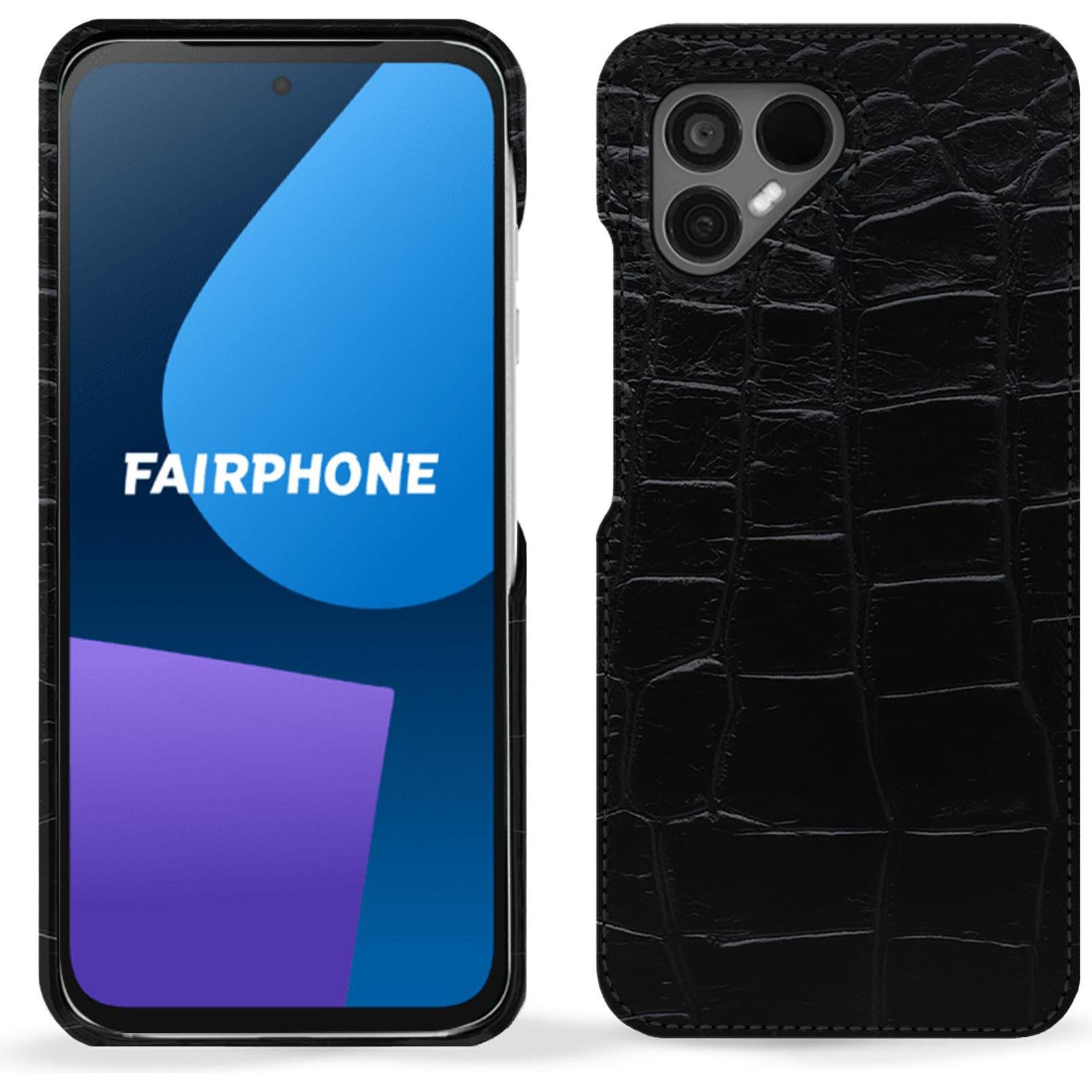 Noreve Lederschutzhülle (OnePlus 5), Smartphone Hülle, Schwarz