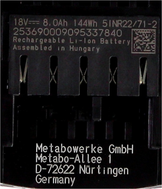 Actual product image Metabo LiHD 2x battery pack 18V 8,0Ah ( 625369000 ) + charger ASC 145 ( 627378000 ) (18 V)