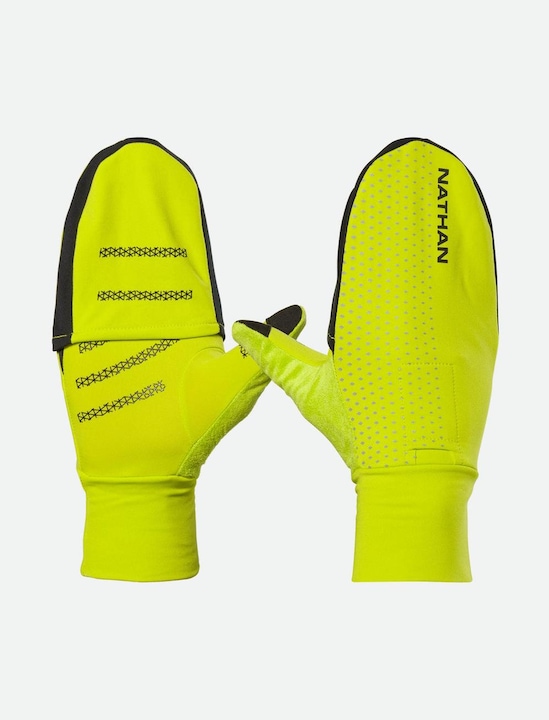 Immagine prodotto Nathan Guanto Hyper Night Reflective Convertible Mitt Glove Guanti da corsa (L)