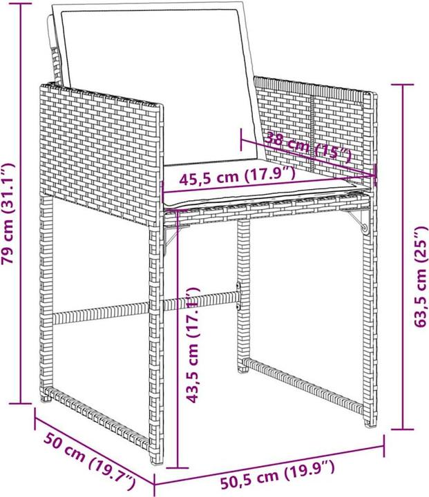 Produktbild vidaXL Garten Essgruppe