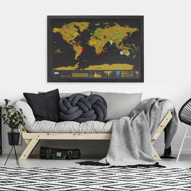 Actual product image Luckies Scratch Map XL (119 x 84 cm)