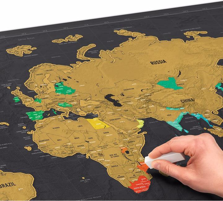 Actual product image Luckies Scratch Map XL (119 x 84 cm)