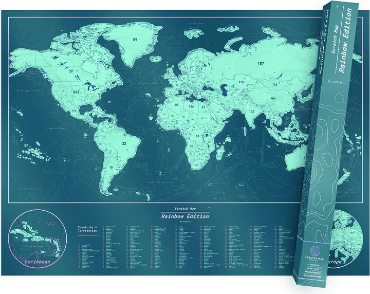 Image du produit Luckies Scratch Map Rainbow (82 x 58 cm)