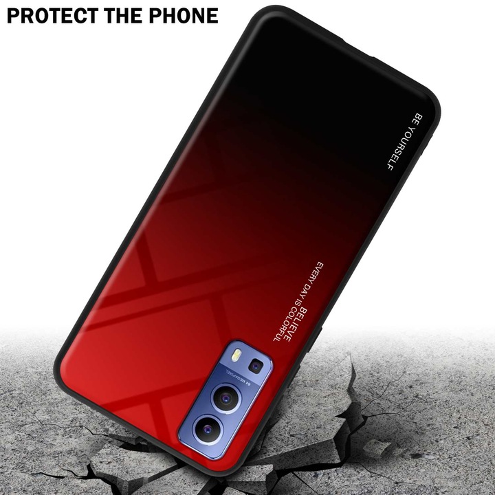 Actual product image Cadorabo TPU 2 colors glass envelope (Vivo Y72 5G, Vivo Y52s 5G)
