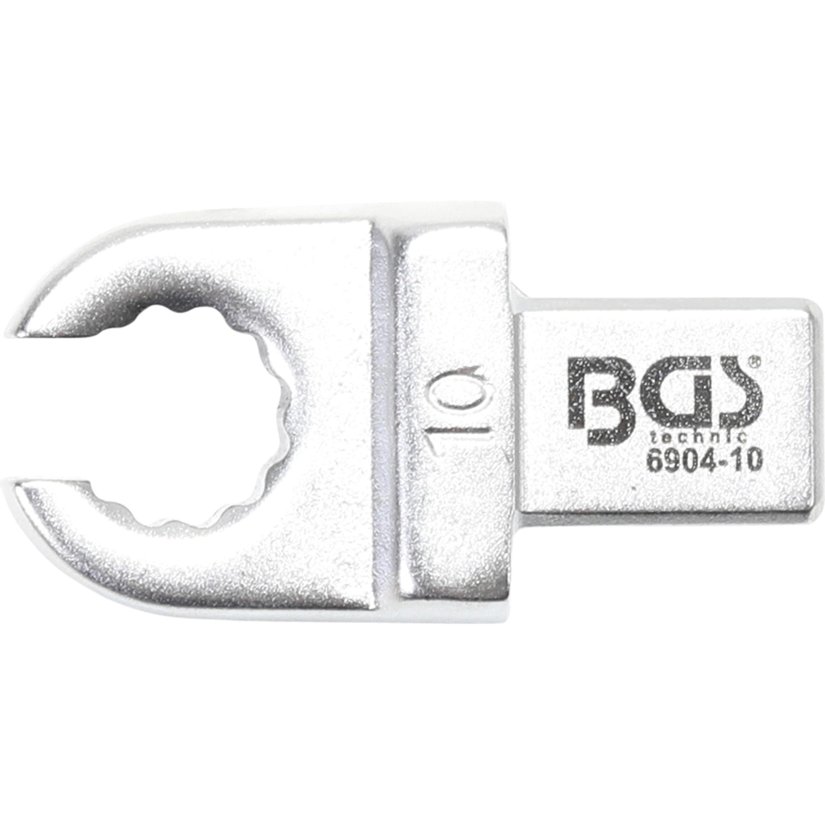 BGS, Schraubenschlüssel, Einsteck-Ringschlüssel offen 10 mm Aufnahme 9 x 12 mm (10 mm)