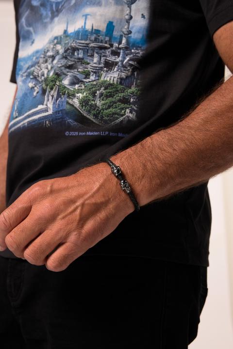 Immagine prodotto JP1880 Bracciale con teschi (24 cm, 10% metallo, Tessuto esterno: 90% pelle)