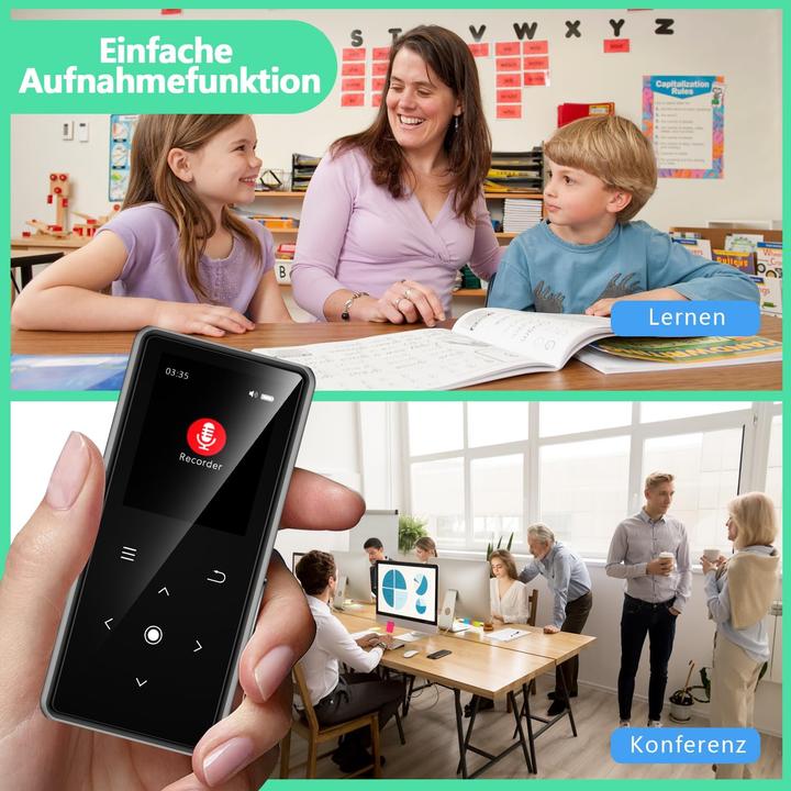 Produktbild AiMoonsa MP3-Player mit Bluetooth und HiFi-Sound (64 GB)